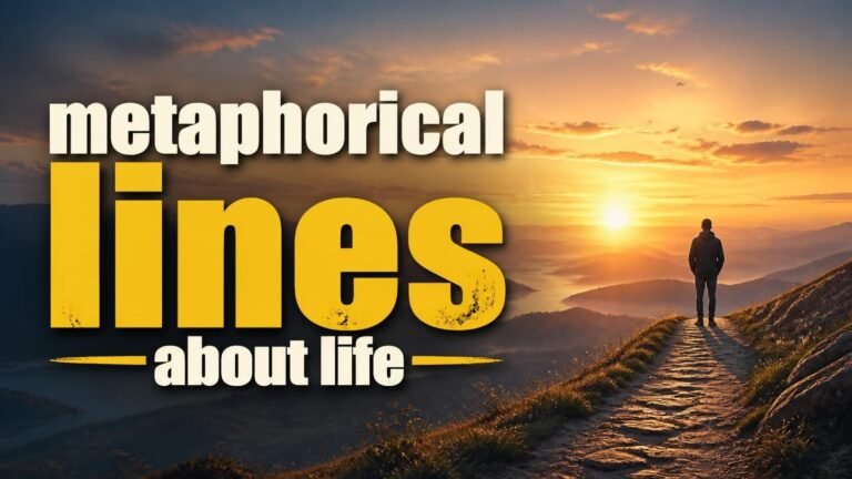 metaphorical lines about life