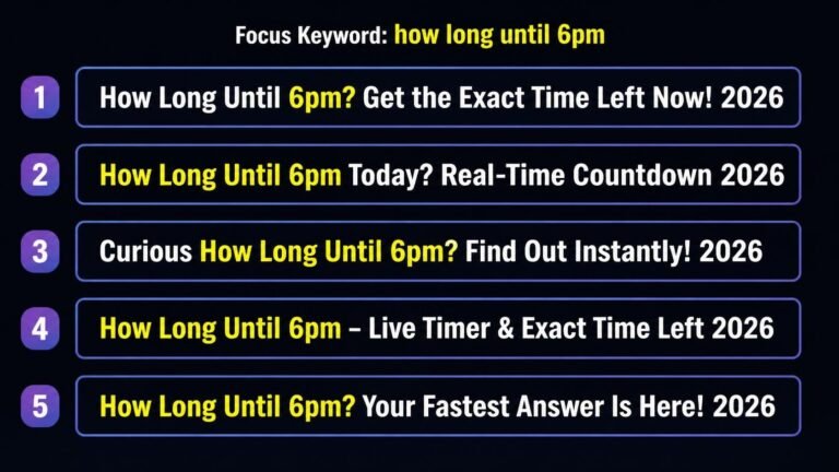 how long until 6pm