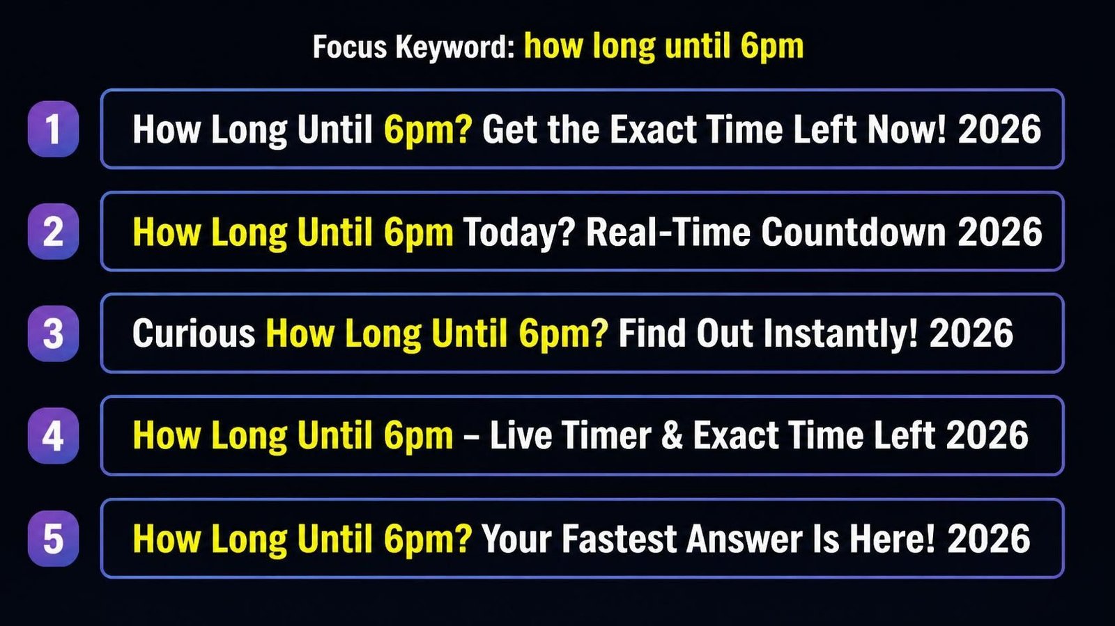 how long until 6pm
